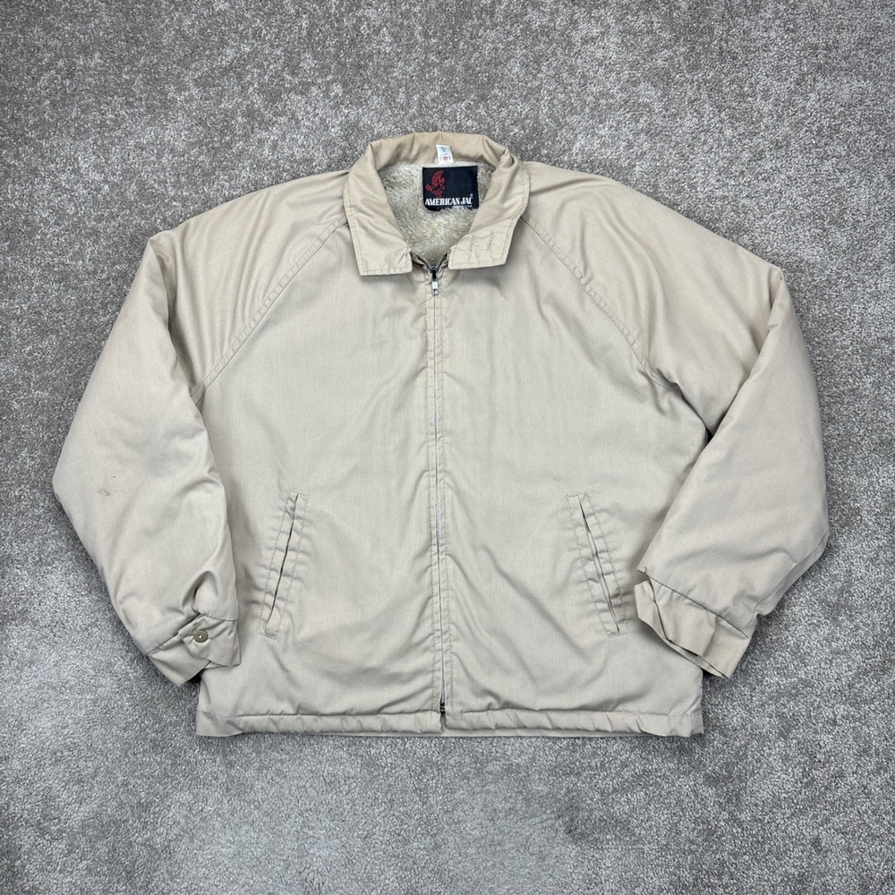 Vintage 80s American Jac Sherpa Lined Bomber Jacket XL‎